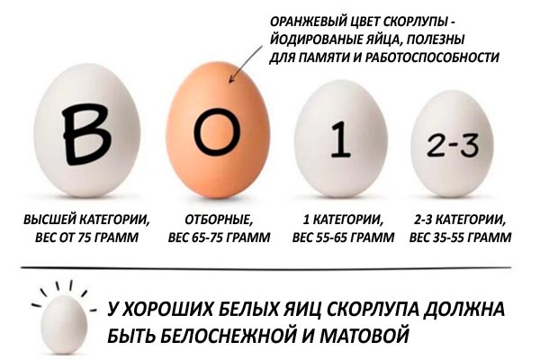 Выбираем яйца по размеру