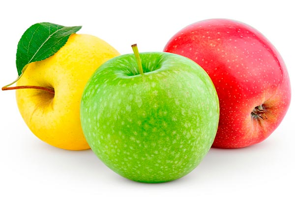 Яблоки — красное, желтое, зеленое