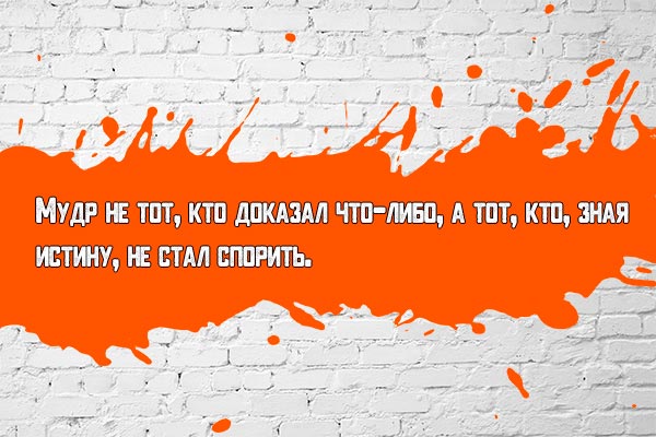 Мудрец не спорит